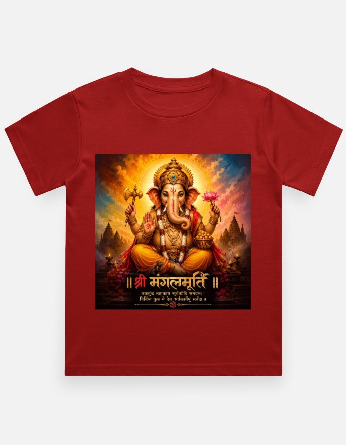 Ganapati Bappa Girl’s Crew Neck T-Shirt