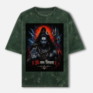 Shiva Unisex Acid Washed Oversized Tee